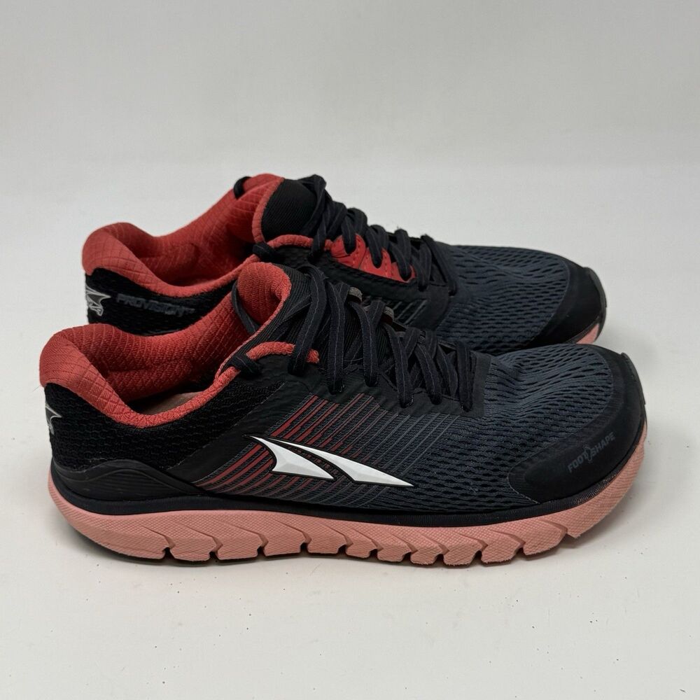 Altra Provision 4 Running Shoes Womens 6.5 Black Red Mesh Minimalist Sneakers